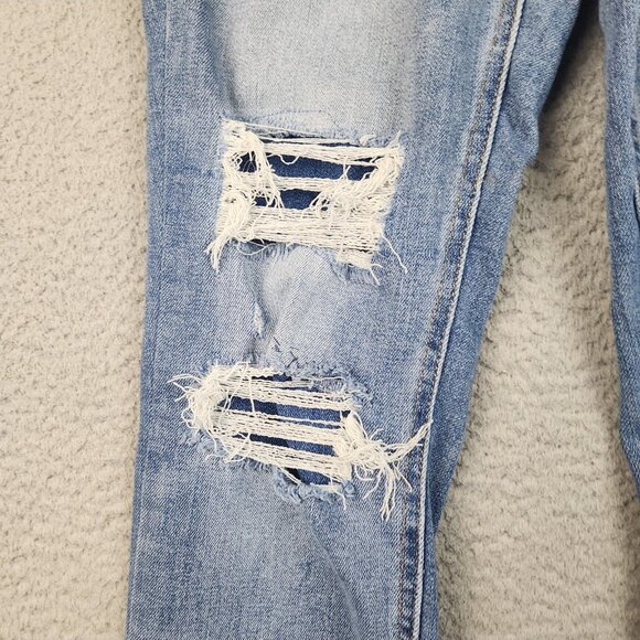 Maurices Jeans Womens 6 High Rise Ankle Straight Leg Button Fly Distressed Jeans - Picture 14 of 16